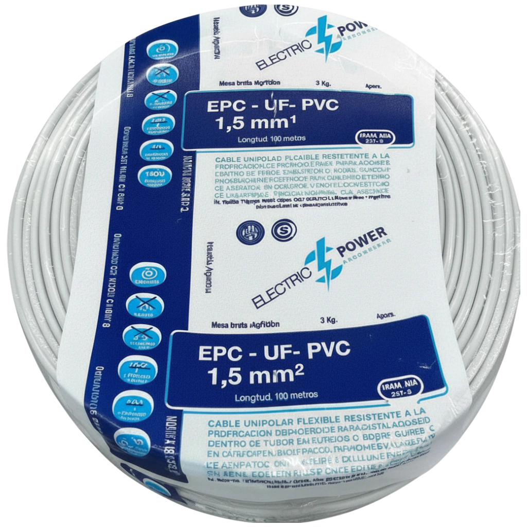 [UNIPOLAR15B] Cable Unipolar 1,5_BLANCO x 100 metros