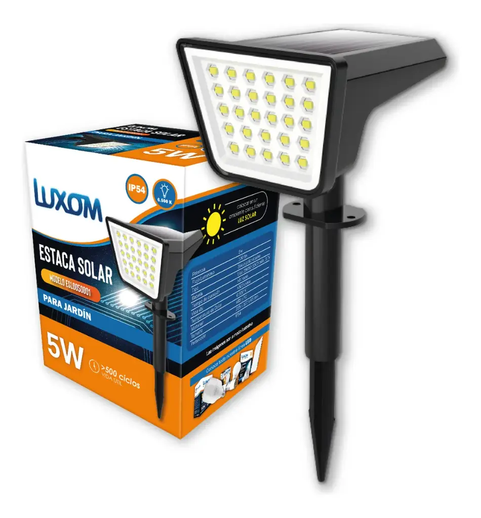 [50001] ESTACA SOLAR 5W LUZ FRIA