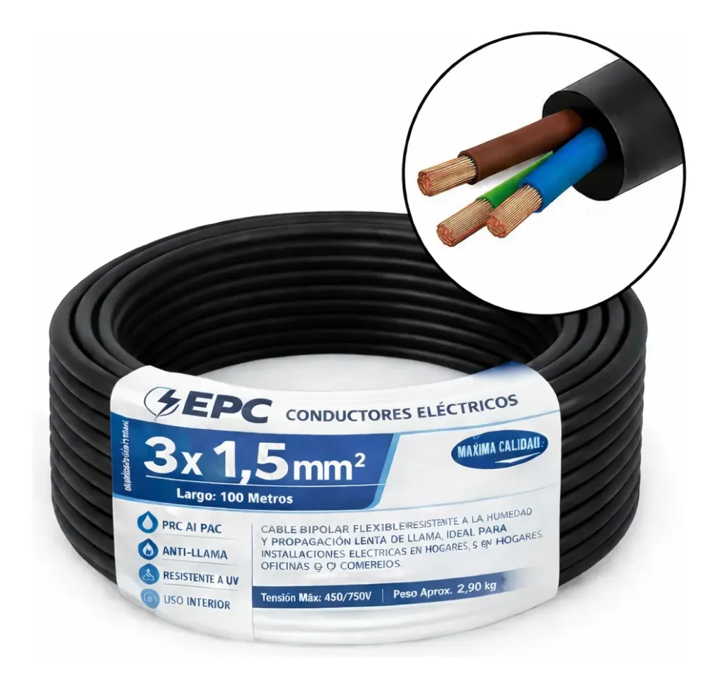 [TALLER315M] Cable Taller 3x1,5 mm2 por METRO