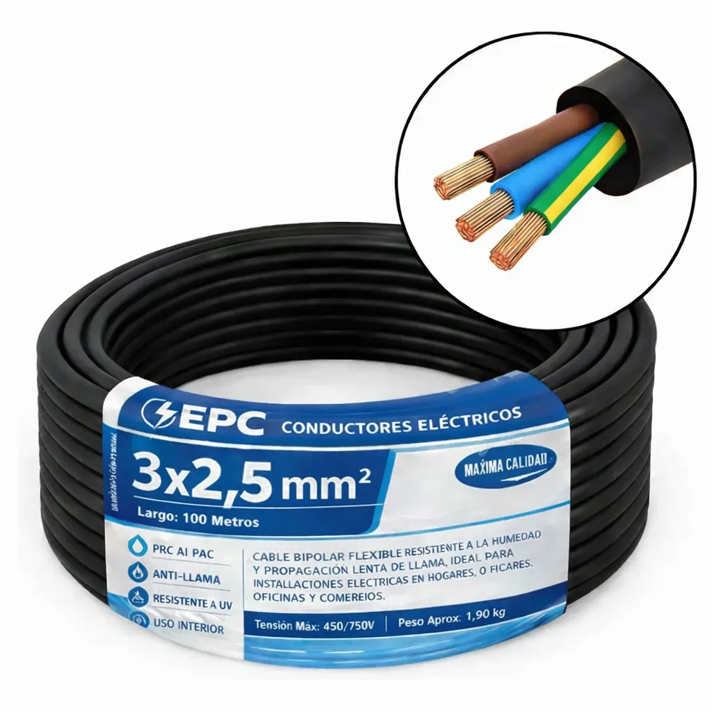 [TALLER325M] Cable Taller 3x2,5 mm2 por METRO