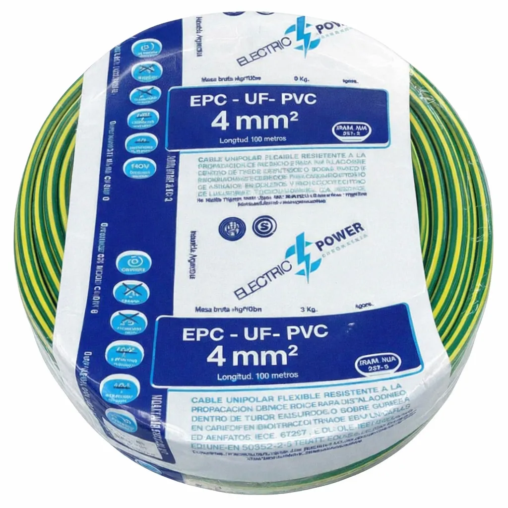 Cable Unipolar 4_Verde x 100 metros