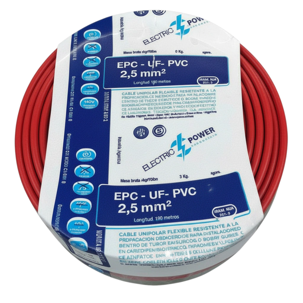 [UNIPOLAR25R] Cable Unipolar 2,5_ROJO x 100 metros