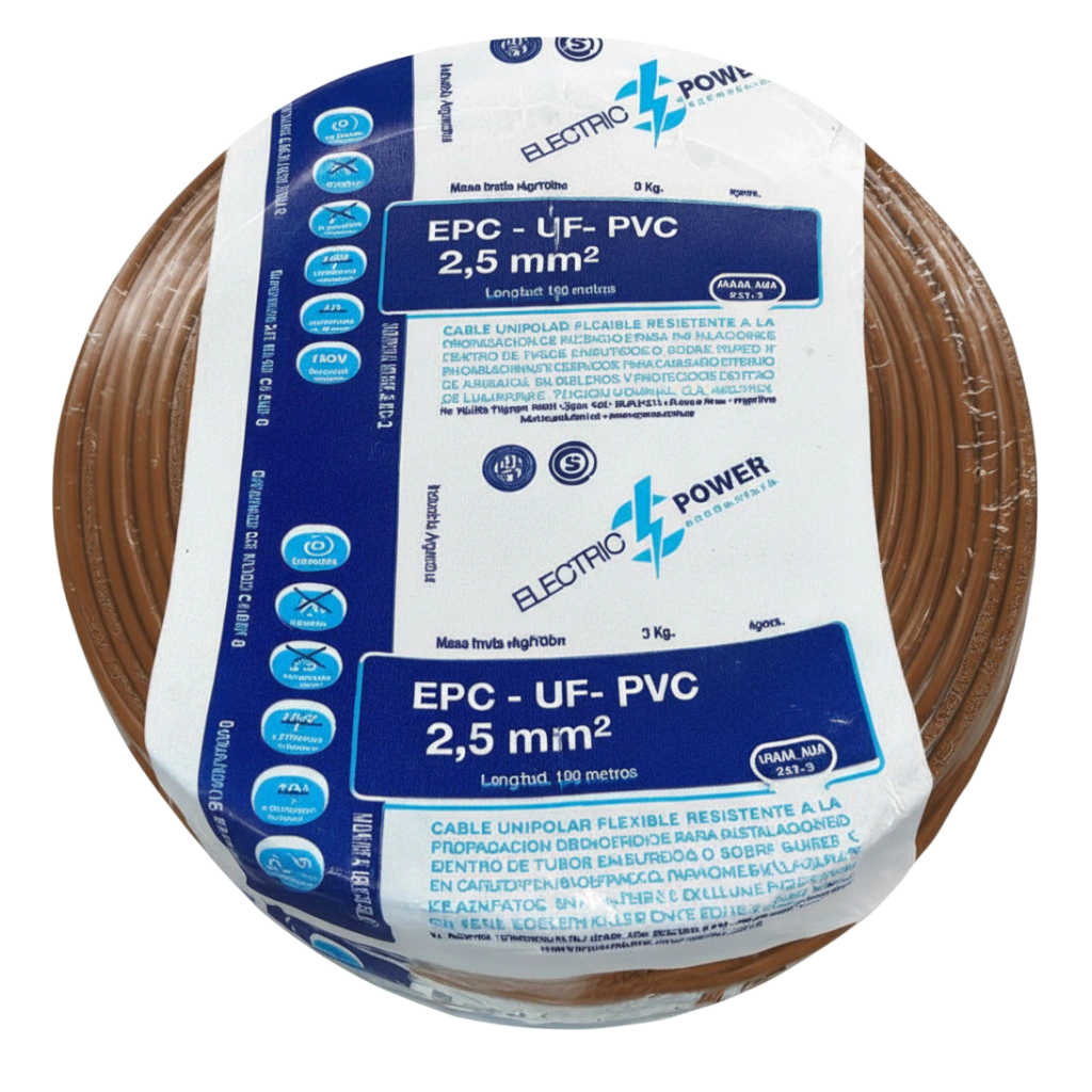 [UNIPOLAR25M] Cable Unipolar 2,5_MARRON x 100 metros